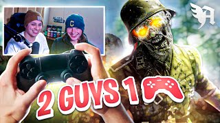 2 GUYS, 1 CONTROLLER -  [CALL OF DUTY ZOMBIES CHALLENGE]