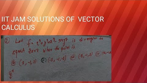 #3IIT JAM MATHAMATICS 2020 VECTOR CALCULUS SOLUTION