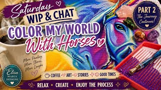 |WIP & Chat PT 2 |  Coffee, Art, Putty Tests & Saturday Stories | COLOR MY WORLD W HORSES 