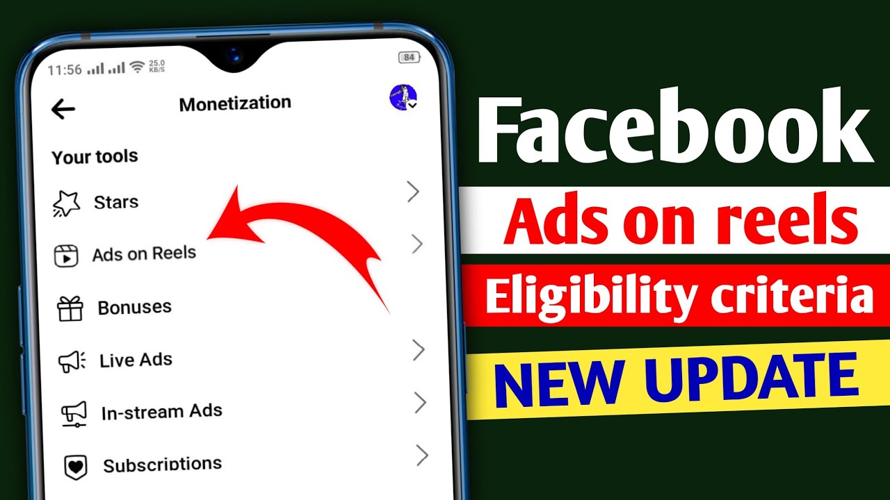Facebook enable ads on reels update Facebook ads on reels