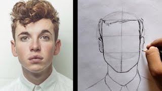 How to draw Portrait using Loomis Method - Freehand Practice Tutorial