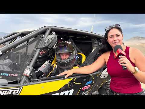 Kyle Chaney interviewd by Tiffany Stone at the 2026 Vegas to Reno Off-Road Race Qualifying