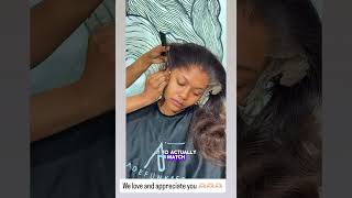 Sleek Ponytail with Frontal Install | Clean Middle Part Like a Pro#usa#uk#hairmaxsingnature#luxury