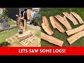 My £25 Sawmill | Cutting My Own Slabs At Home | DIY | chainsaw mill