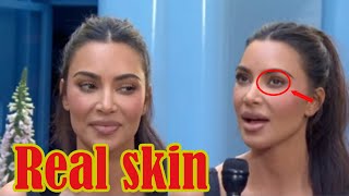 Kim Kardashian shows off her real skin including dark circles in early morning interview