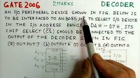 Video Solution to GATE ECE-Problems Decoders/Code Converters