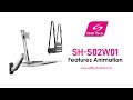 Single Screen Premium Gas Spring Computer Wall Mount ''SH S02W01'' Features Animation