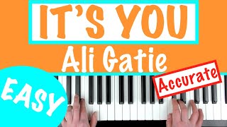 How to play IT'S YOU - Ali Gatie Easy Piano Chords Tutorial
