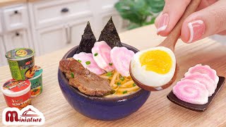 EATABLE Miniature Tonkotsu Ramen Noodles Recipe | ASMR Miniature Cooking