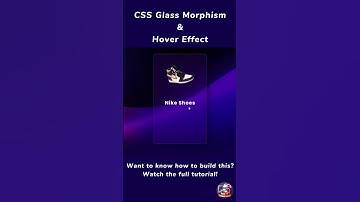 CSS Glassmorphism and Hover Effects | CSS Glass Morphism Tutorial #coding #programming #html  #css