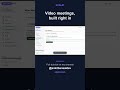 Video meetings built into your store #Shorts