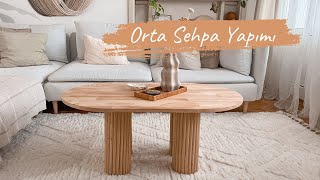 AHŞAP ORTA SEHPA YAPIMI | Wood Slat Coffee Table | DIY