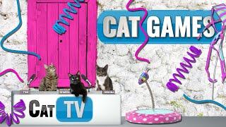 CAT Games | Strings and Springs Spectacle  | Cat Toy Videos For Cats to Watch | Cat TV