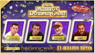 $1 MILLION BUYIN! Tom Dwan, Texas Mike, Action Dan, Peter & Handz! $500/1,000  MILLION DOLLAR GAME