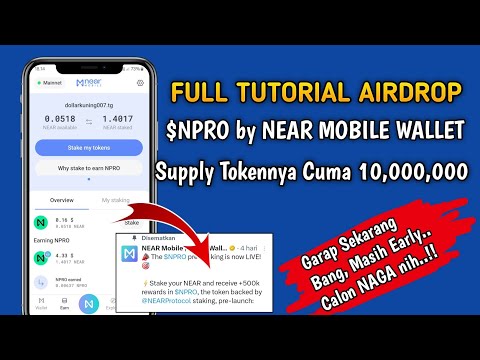 Cara Garap Airdrop $NPRO Near Mobile Wallet‼️ Cara Deposit Koin Near & Staking di Near Mobile Wallet