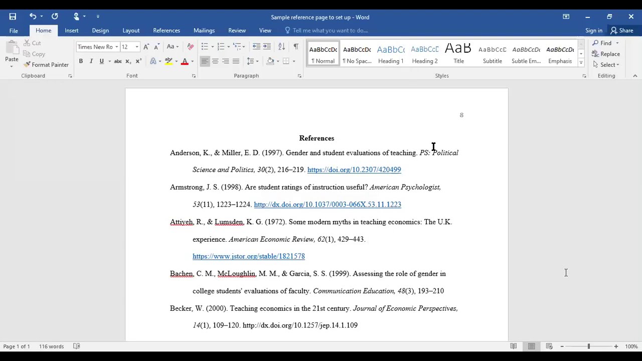 apa essay format indentation