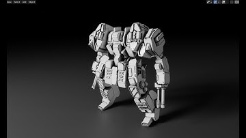 Robot Soldier Speed Modeling - Grid Modeler (blender addon)