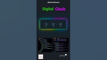 🔥 Animation Digital clock in HTML, CSS, & JS || Frontend Developer || Solve It Smart