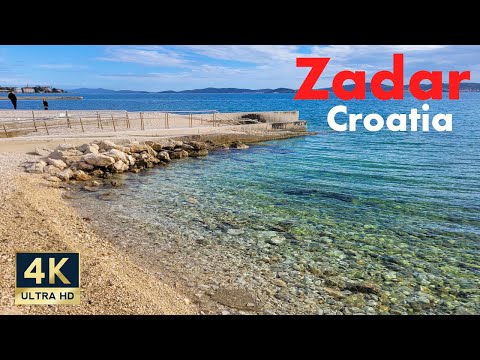 Zadar Croatia ?? 4K Beaches and Port Side Walking Tour 2022