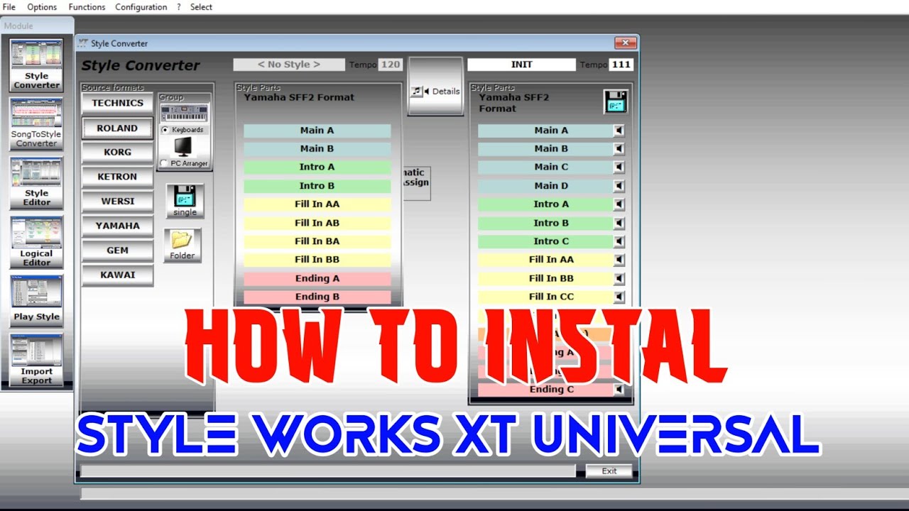 How to install the latest Style Works Xt Universal 2025 | Keyboard ...