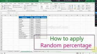 Random percentage - MS Excel Tips & Tricks Tutorial