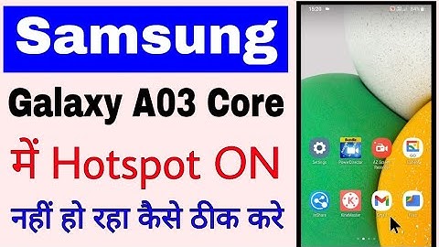 samsung galaxy A03 Core me hotspot on nahi ho raha।hotspot not open problem samsung galaxy A03 Core