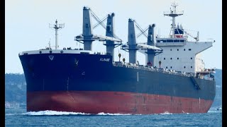 Bulk Carrier Ship ELBABE Floating at Bosphorus In Istanbul