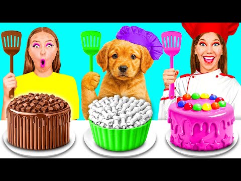 Me vs Grandma Cooking Challenge with Dog | Edible Battle