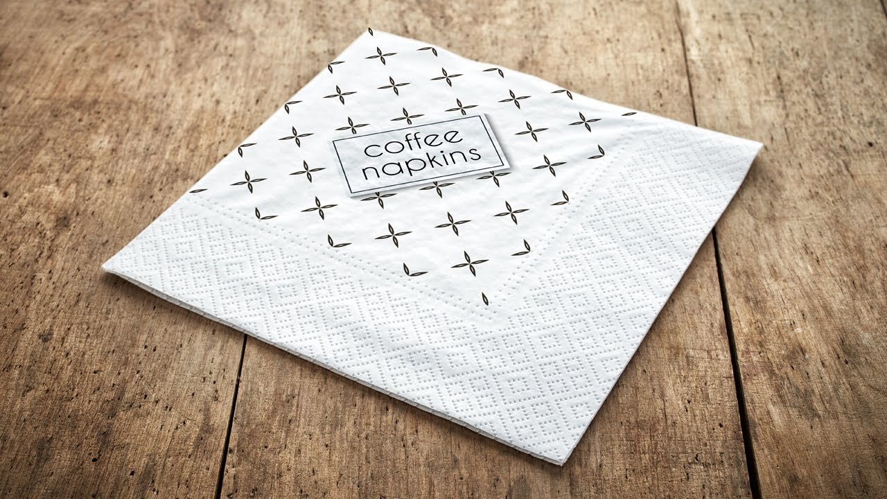 Coffee Napkin Mockup Tissue Paper PSD Mockup YouTube