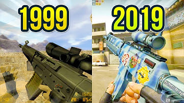 Evolution of the SG 553 in Counter Strike on Dust Map 1999 - 2019