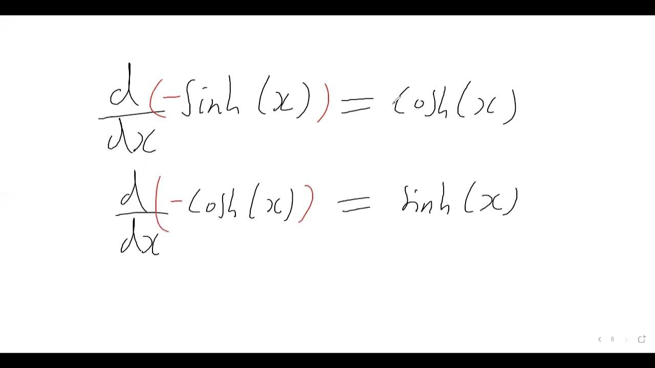 HOW DO YOU DIFFERENTIATE cosh(x)? (HYPERBOLIC FUNCTIONS, COSH FUNCTION