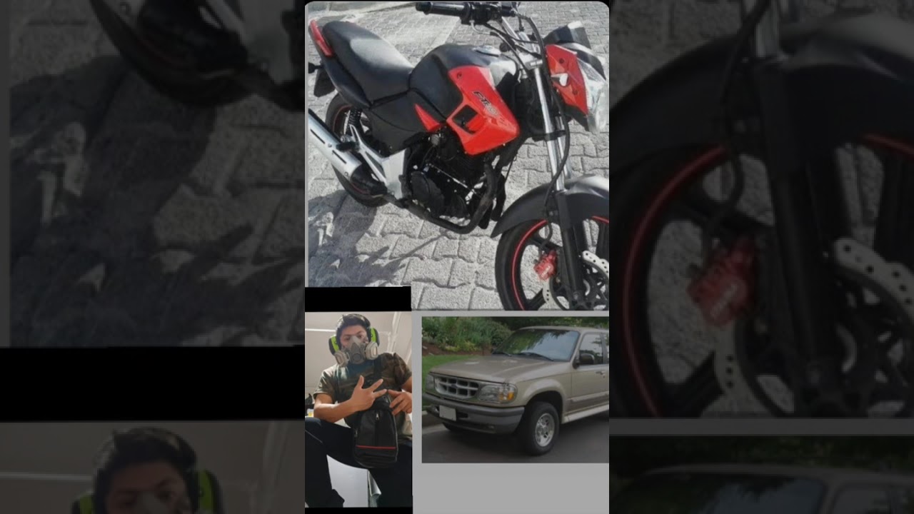 En mi moto me miraban