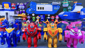 19 Mins Unboxing the COMPLETE Super Wings Transforming TOY Set Large Robot, Airport | Toys review