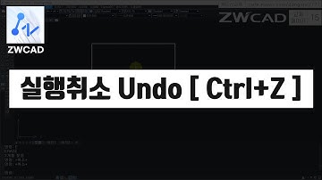 [ ZWCAD ] 실행취소(Undo), 실행복구(Redo)  (지더블유캐드 기초 핵심 강의)
