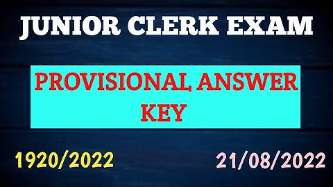 CSEB - Junior Clerk Exam Provisional Answer key 2022.Ep:458