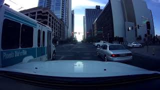Driving Central Avenue in Phoenix, Arizona