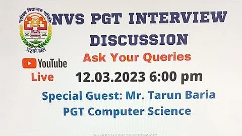 NVS PGT Computer Science Interview Discussion