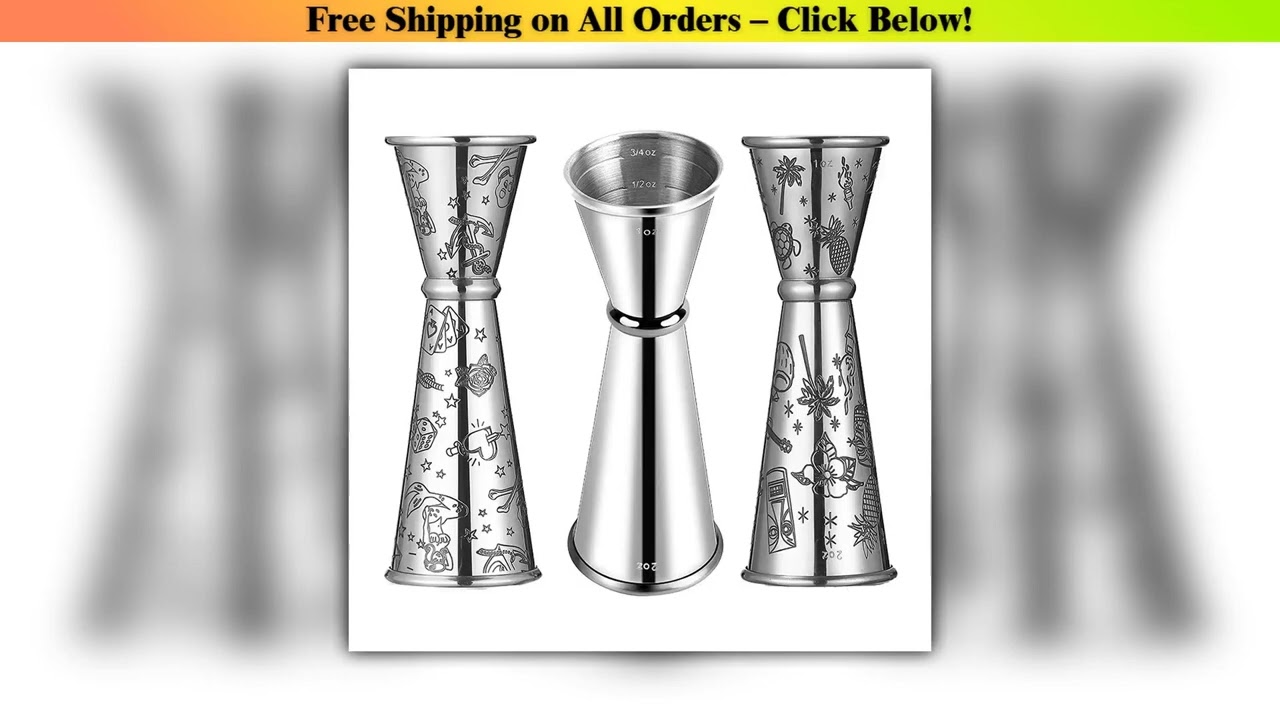 Double Jigger for Bartending Cocktail Jigger 2 oz 1 oz Cocktail Measuring Cup Japanese Jigger Shot