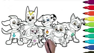 Paw Patrol Drawing And Coloring | Easy Drawing