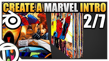 Blender Tutorial - How to make a Marvel Intro - Scrolling Comics (2/7)