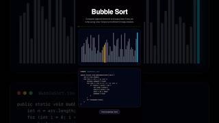 Bubble Sort: clean & simple animation. ⭐️