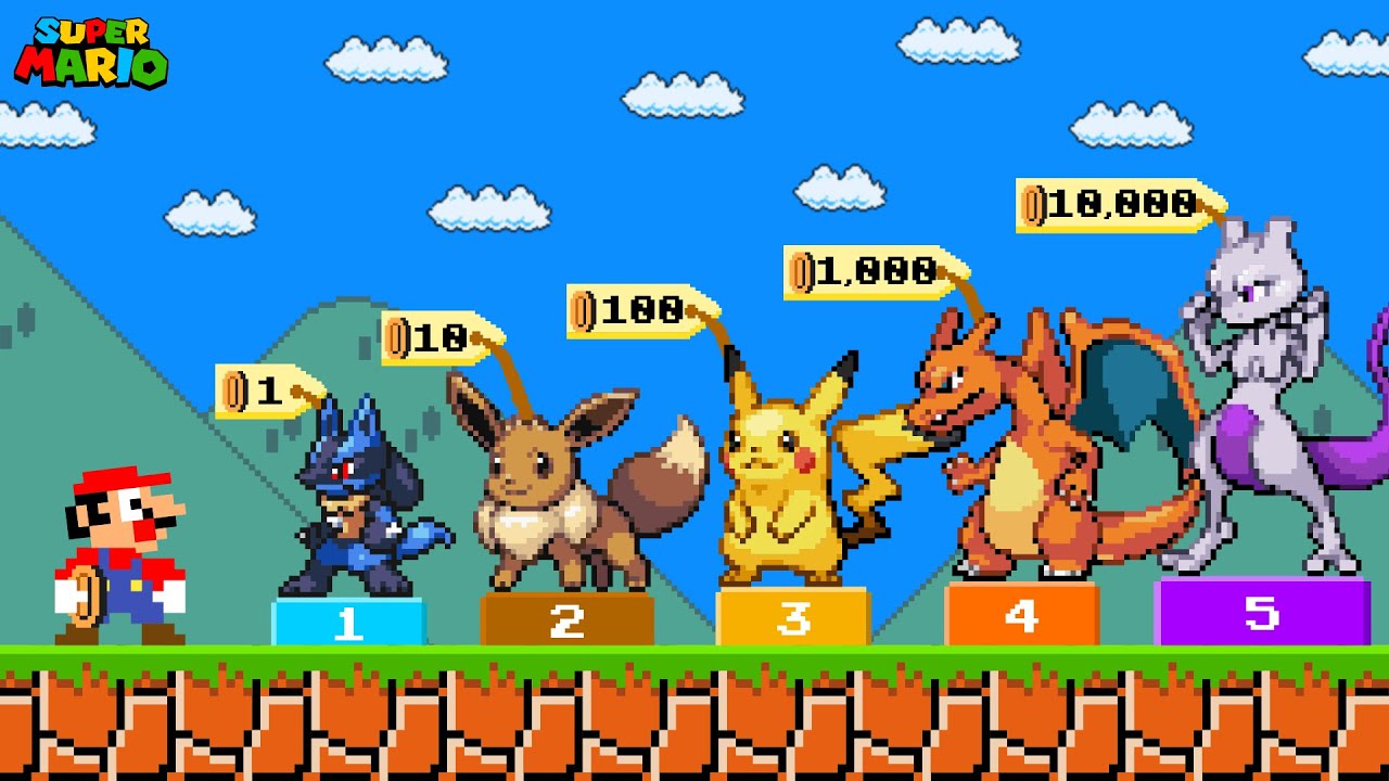 Super Mario Bros. but Mario can Buy all Pokemon...