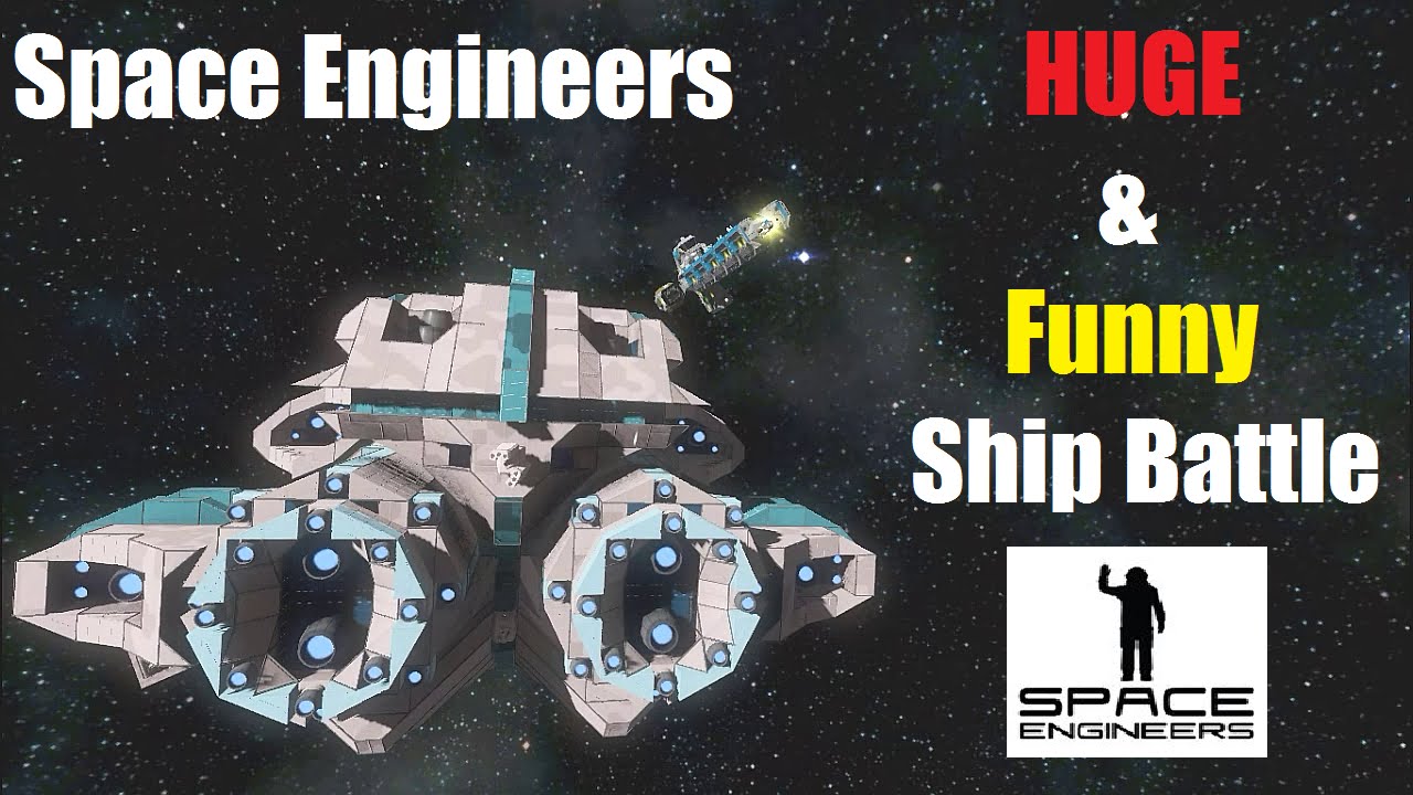 Space Engineers Epic 1v1 HUGE Ship Battle - YouTube