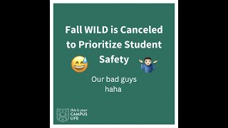 WashU's Statement on Canceling WILD Profile