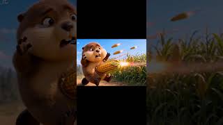 A funny 3D animated cartoon character (a groundhog/beaver)