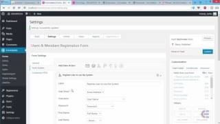 User Registration form  in Formidable Pro