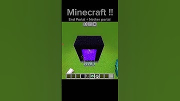 Nether portal end Portal in Minecraft 🏗️ | Easy Tutorial #Shorts #minecraft #gaming