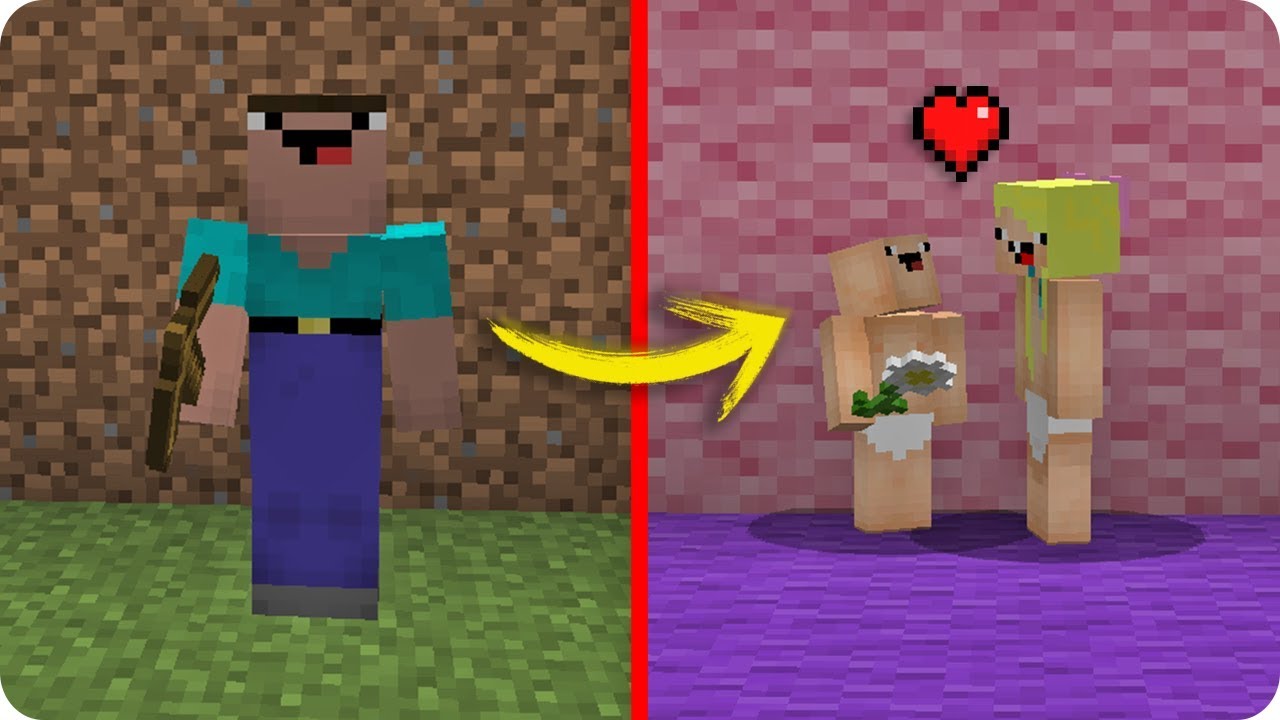 NOOB MINECRAFT VS BEBÉ NOOB SE ENAMORA NOVIA NOOB TROLL EN 