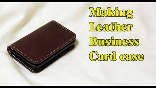 51 [Leather Craft] Making Leather Business Card Case / [가죽공예] 가죽 명함케이스 만들기 / Free Pattern