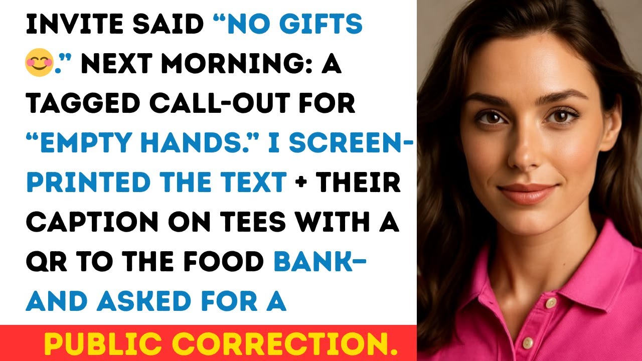 “No Gifts,” They Texted—Then Shamed Me on Facebook  I Printed Their Registry on T Shirts